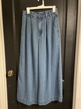 ANTHROPOLOGIE YFB Denim Wide Leg (size: medium)